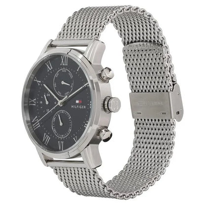 Tommy Hilfiger Quartz Multifunction Blue Dial Metal Strap Watch for Men