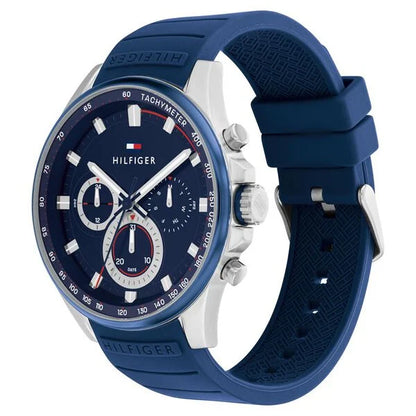 Tommy Hilfiger Blue Dial Silicone Strap Watch for Men ntth1791970
