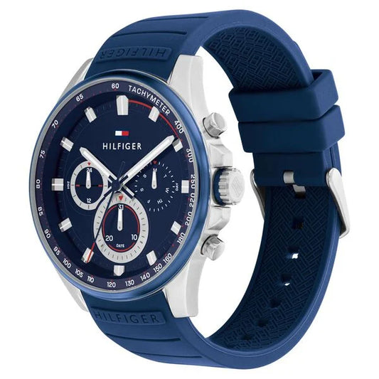 Tommy Hilfiger Blue Dial Silicone Strap Watch for Men ntth1791970
