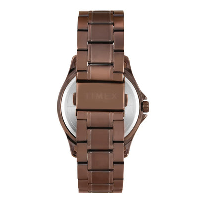 Timex Men Brown Round Analog Dial Watch- TW000X136