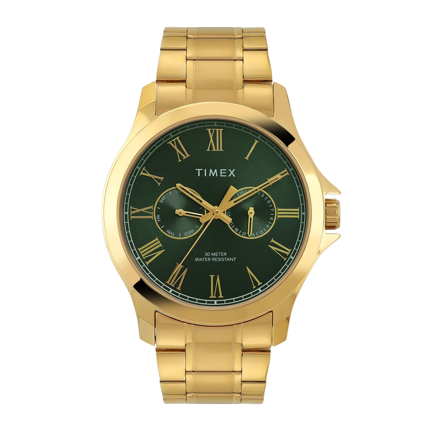 Timex Men Green Round Dial Analog Watch - TW000X142