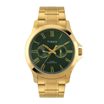 Timex Men Green Round Dial Analog Watch - TW000X142