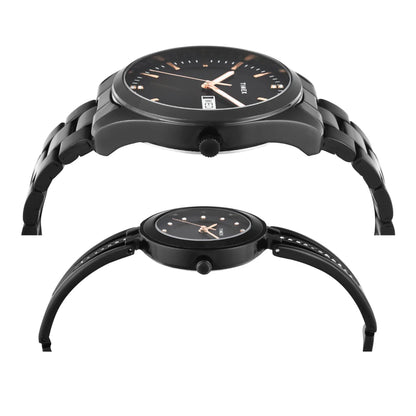Timex Pairs Black Round Analog Dial Watch- TW00PR310