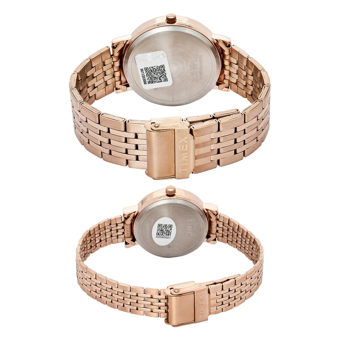 Timex Fashion Couple Quartz Brown Dial Analog Stainless Steel Watch TW00PR328