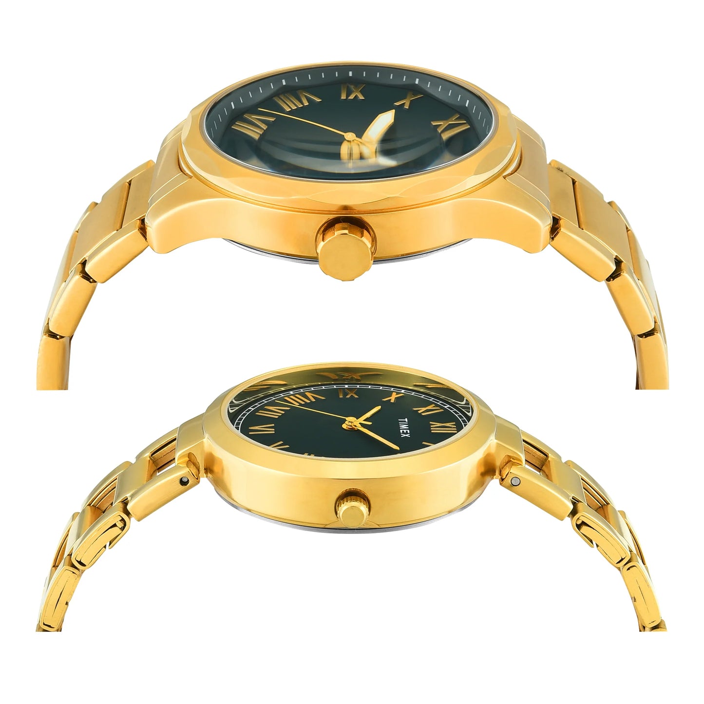 TIMEX Round Green Dial Analog Pair's Watch - TW00PR339