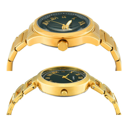 TIMEX Round Green Dial Analog Pair's Watch - TW00PR339