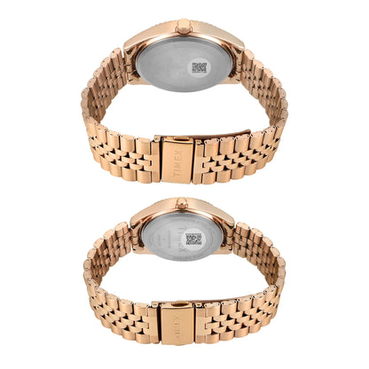 Trendline Couple Quartz Silver Dial Multi-Function Stainless Steel Watch TW00PR346