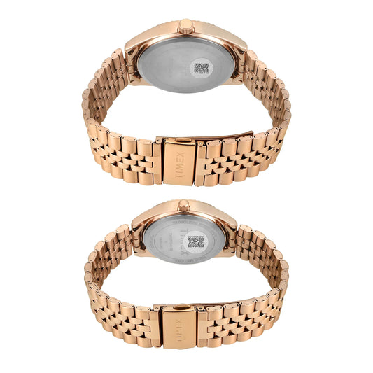 Trendline Couple Quartz Silver Dial Multi-Function Stainless Steel Watch TW00PR346