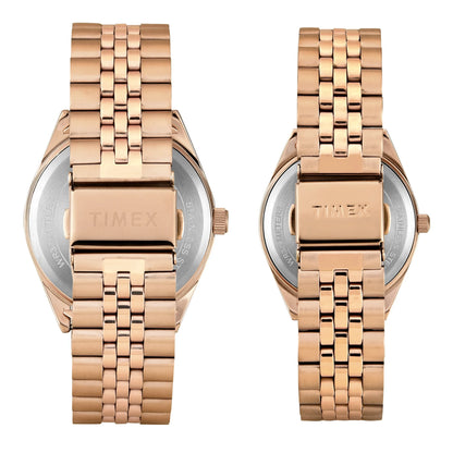 Trendline Couple Quartz Silver Dial Multi-Function Stainless Steel Watch TW00PR346