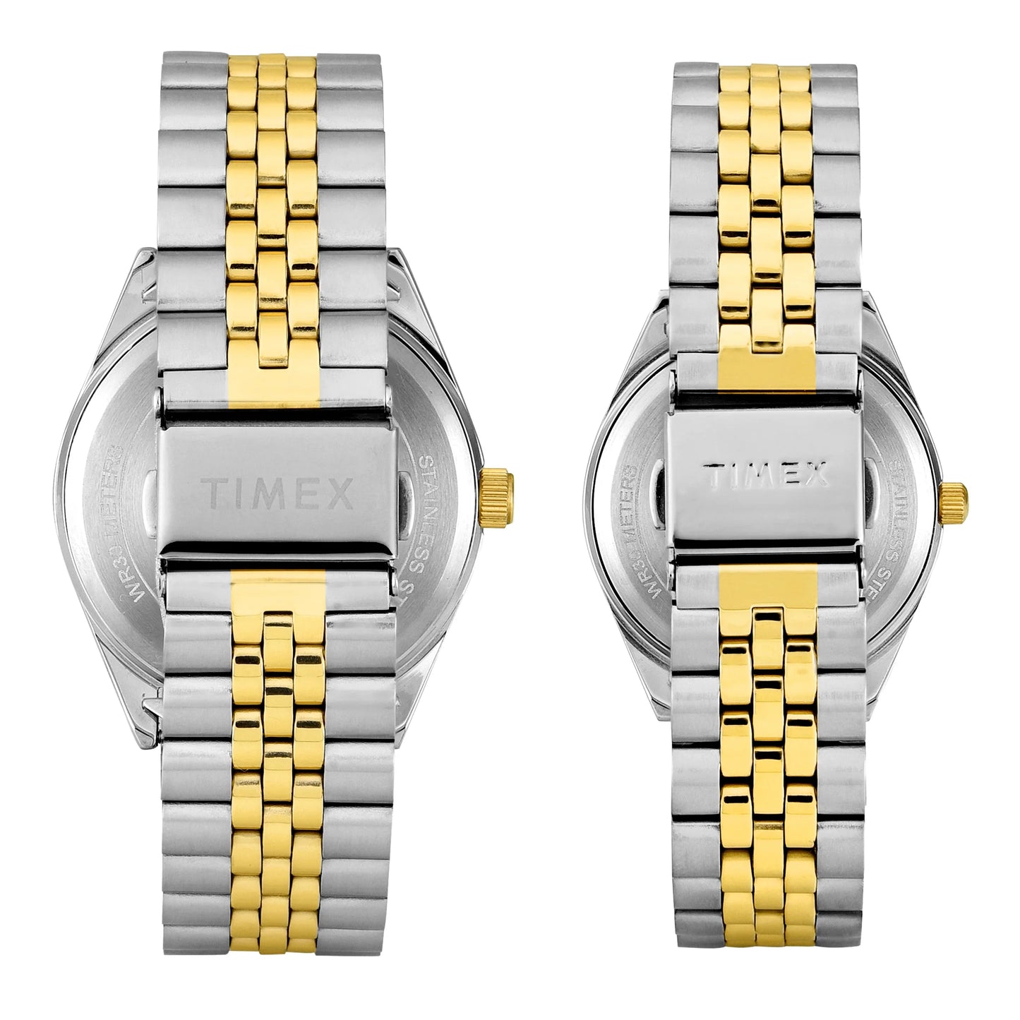 TIMEX Trendline Green Round Dial Analog Pair's Watch - TW00PR347