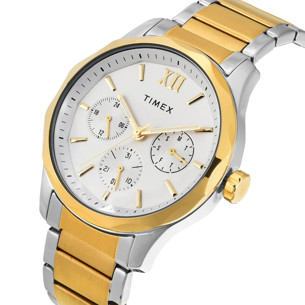 TIMEX Signio Round 44mm White Dial Analog Watch  - For Men TW0TG7624