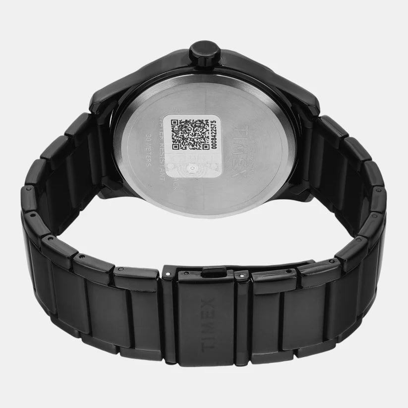 Timex Fashion Men Quartz Black Dial Multi-Function Stainless Steel Watch TW0TG7625