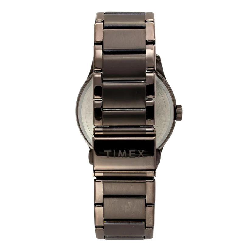 Timex Fashion Men Quartz Brown Dial Multi-Function Stainless Steel Watch TW0TG7636