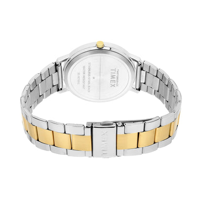 TIMEX Men Champagne Round Dial Analog Watch - TW0TG8025
