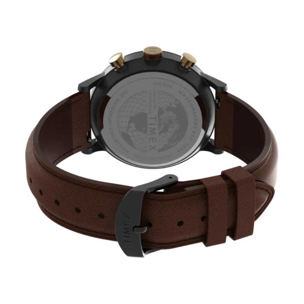 TIMEX Waterbury Classic Chronograph 40mm Leather Strap Watch - TW2U88200UJ