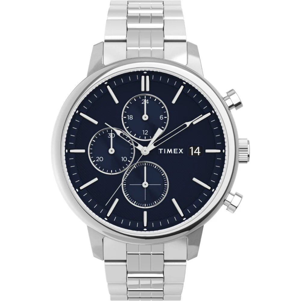 TIMEX Chicago Chronograph 43mm Stainless Steel Bracelet Watch - TW2V01700UJ