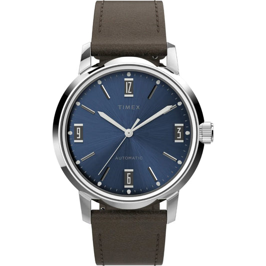 Timex Marlin Automatic 40mm Leather Strap Watch TW2V44600U9