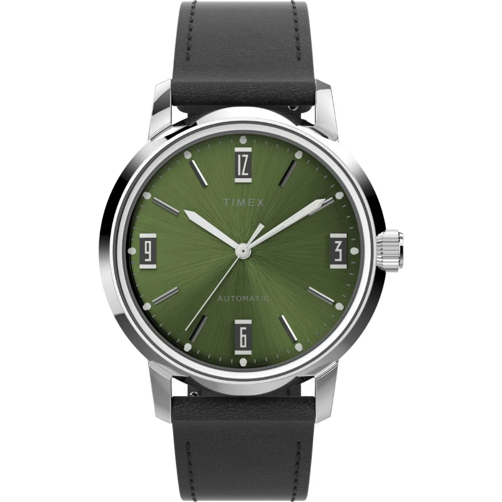 Timex Marlin Automatic 40mm Leather Strap Watch TW2V44600U9