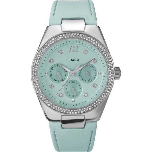 TIMEX Simone Multifunction 38mm Leather Strap Watch - TW2V80400UJ