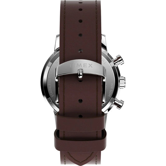 Timex Marlin Chronograph Tachymeter 40mm Leather Strap Watch - TW2W10200UJ