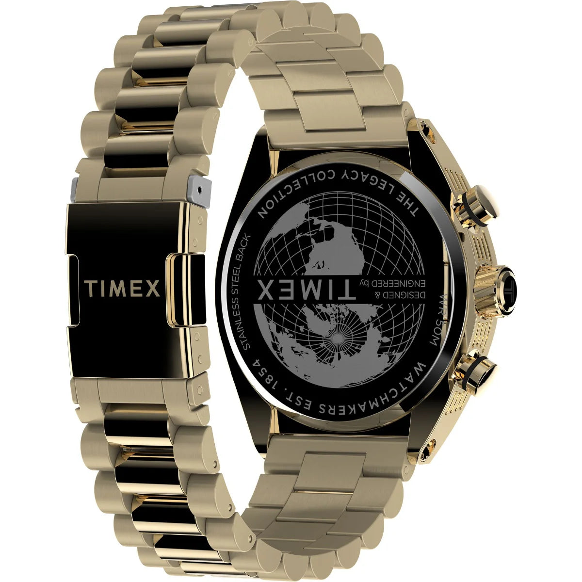 Timex Legacy Tonneau Chronograph 42mm Stainless Steel Bracelet Watch - TW2W22100UJ