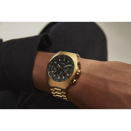 Timex Legacy Tonneau Chronograph 42mm Stainless Steel Bracelet Watch - TW2W22100UJ