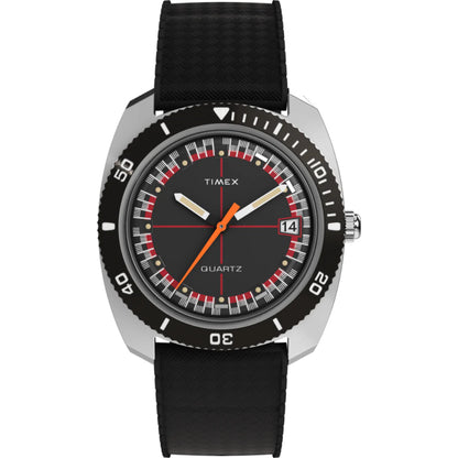 Q Timex Reissue 1971 Velocity 36mm Synthetic Rubber Strap Watch - TW2W22400U9