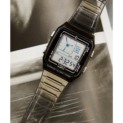 Timex Q Grey Rectangle Dial Digital Unisex Watch - TW2W45000UJ
