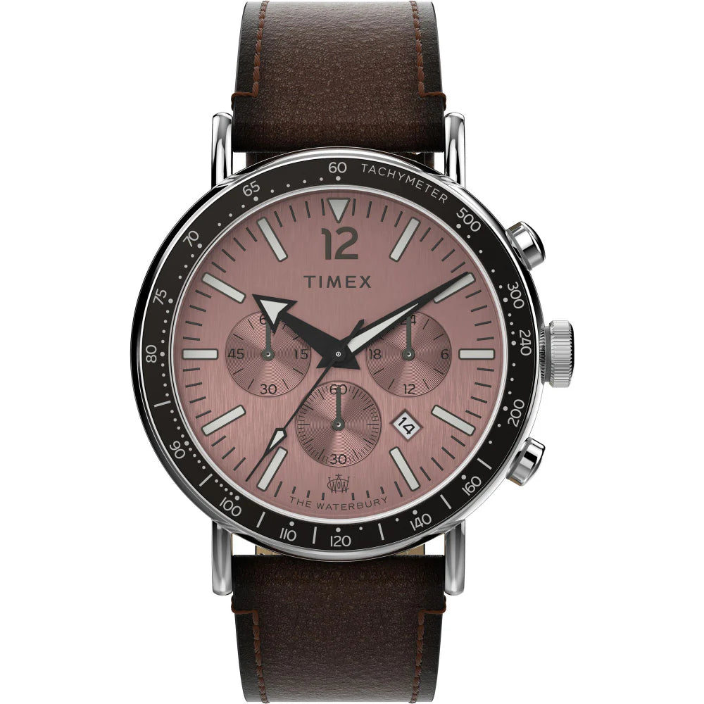 TIMEX Waterbury Standard 43mm Leather Strap Watch - TW2W47300UJ