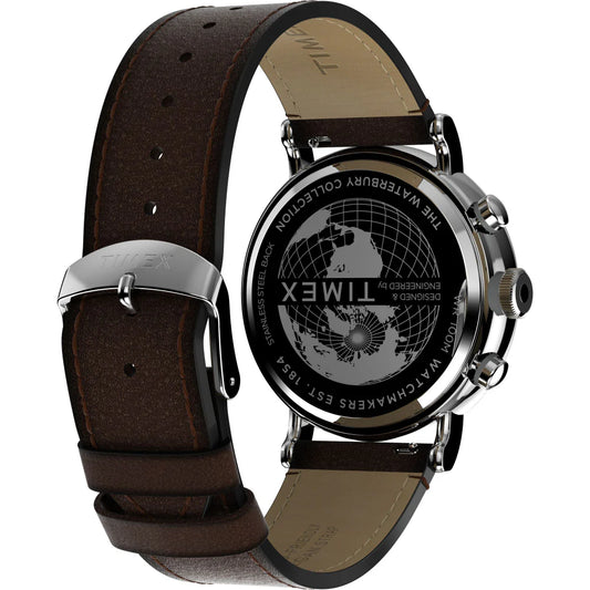TIMEX Waterbury Standard 43mm Leather Strap Watch - TW2W47300UJ