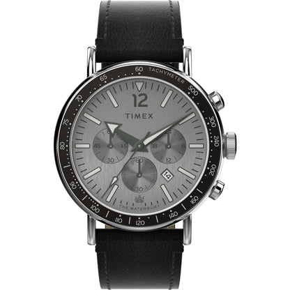 TIMEX Waterbury Standard 43mm Leather Strap Watch - TW2W47400UJ