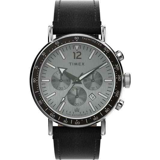 TIMEX Waterbury Standard 43mm Leather Strap Watch - TW2W47400UJ
