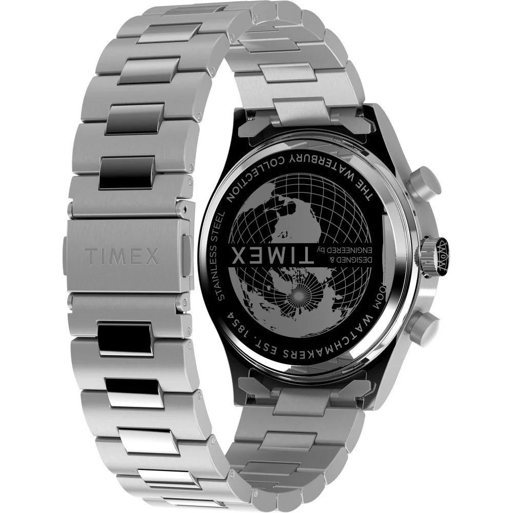 Timex Waterbury Traditional Fly Back Chronograph 43mm Stainless Steel Bracelet Watch - TW2W47800UJ