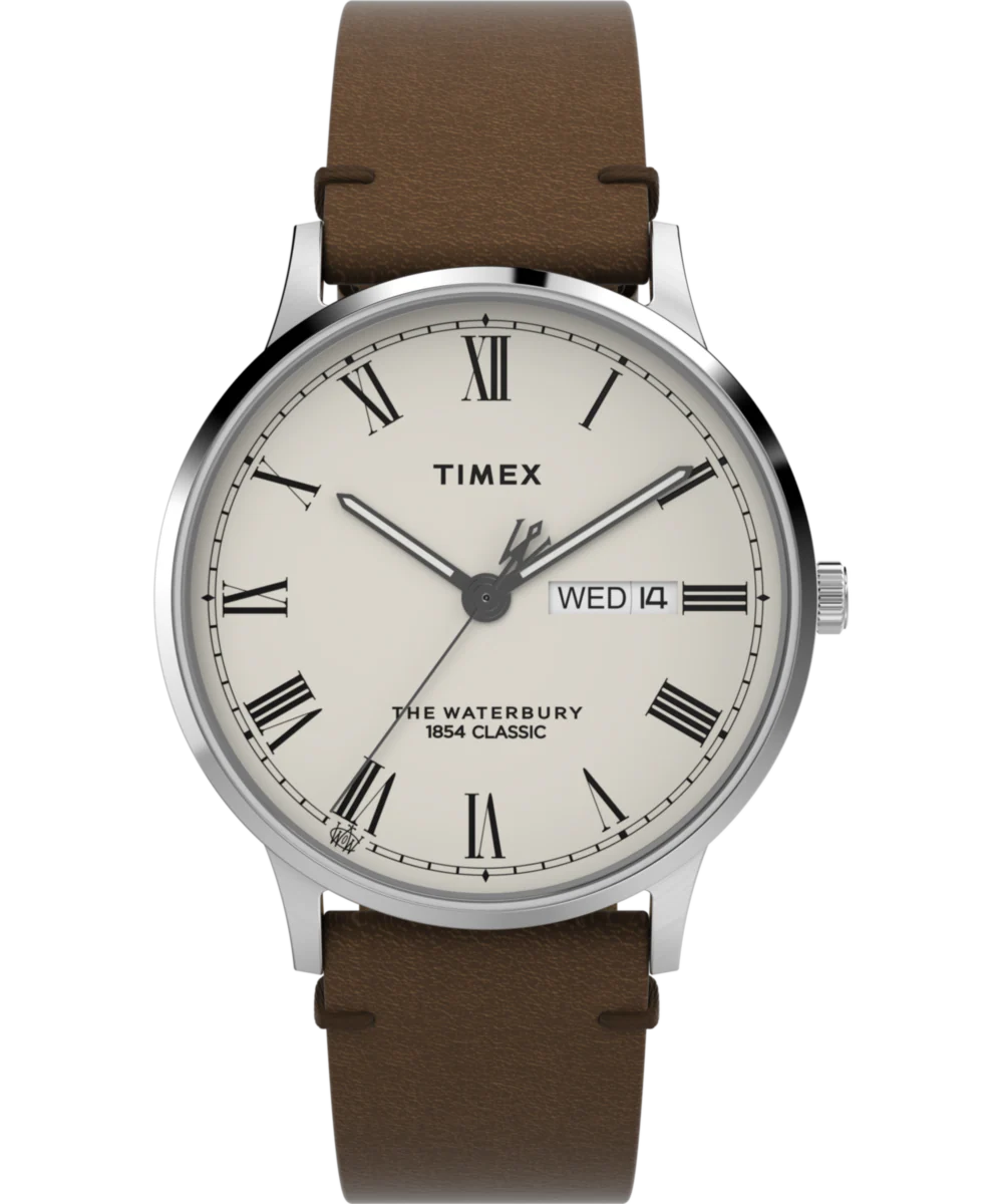 TIMEX Waterbury Classic 40mm Leather Strap Watch - TW2W50600UJ