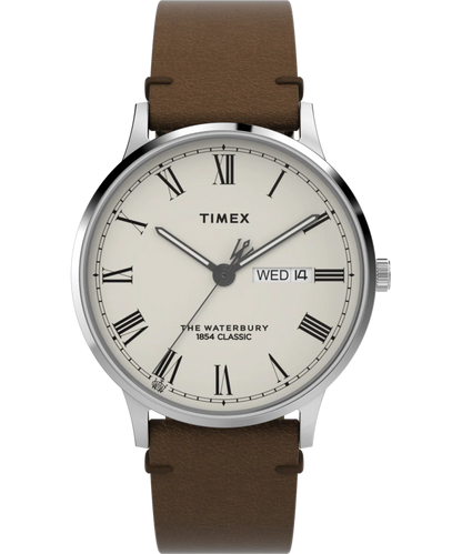 TIMEX Waterbury Classic 40mm Leather Strap Watch - TW2W50600UJ