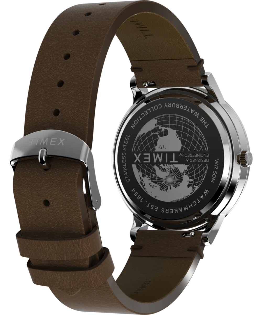 TIMEX Waterbury Classic 40mm Leather Strap Watch - TW2W50600UJ