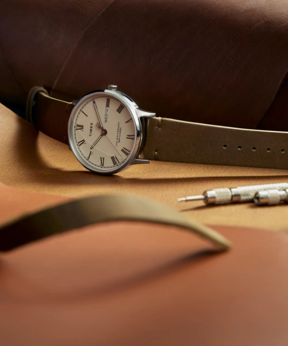 TIMEX Waterbury Classic 40mm Leather Strap Watch - TW2W50600UJ