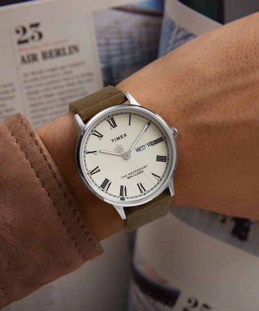 TIMEX Waterbury Classic 40mm Leather Strap Watch - TW2W50600UJ