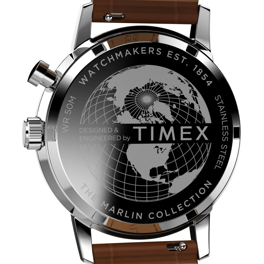 TIMEX Marlin Moon Phase 40mm Leather Strap Watch - TW2W51000UJ