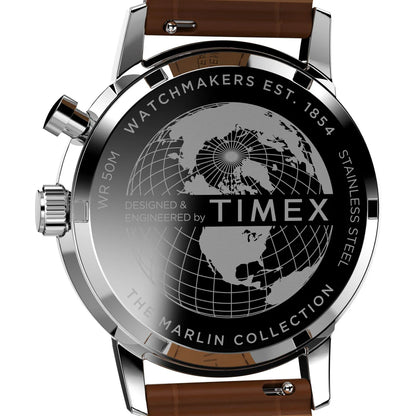 TIMEX Marlin Moon Phase 40mm Leather Strap Watch - TW2W51000UJ