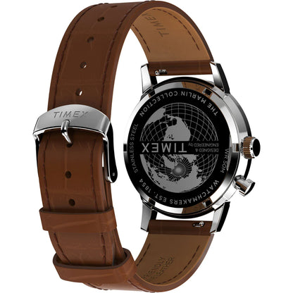 TIMEX Marlin Moon Phase 40mm Leather Strap Watch - TW2W51000UJ