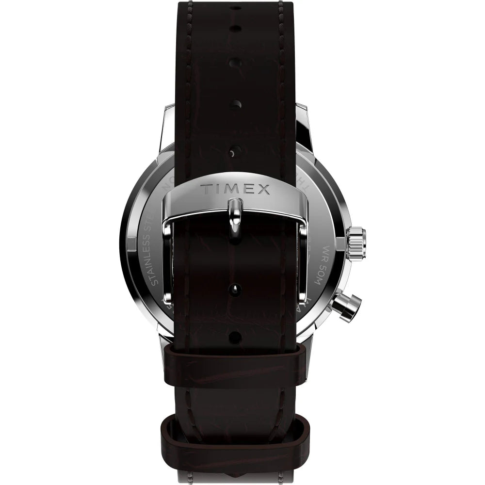 Timex Marlin Moon Phase 40mm Leather Strap Watch - TW2W51100UJ