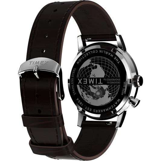 Timex Marlin Moon Phase 40mm Leather Strap Watch - TW2W51100UJ