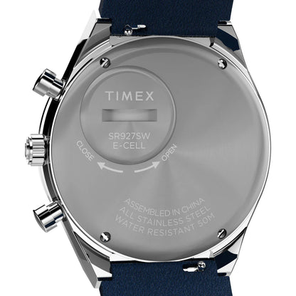 Q Timex Chronograph 40mm Leather Strap Watch- TW2W51700UJ
