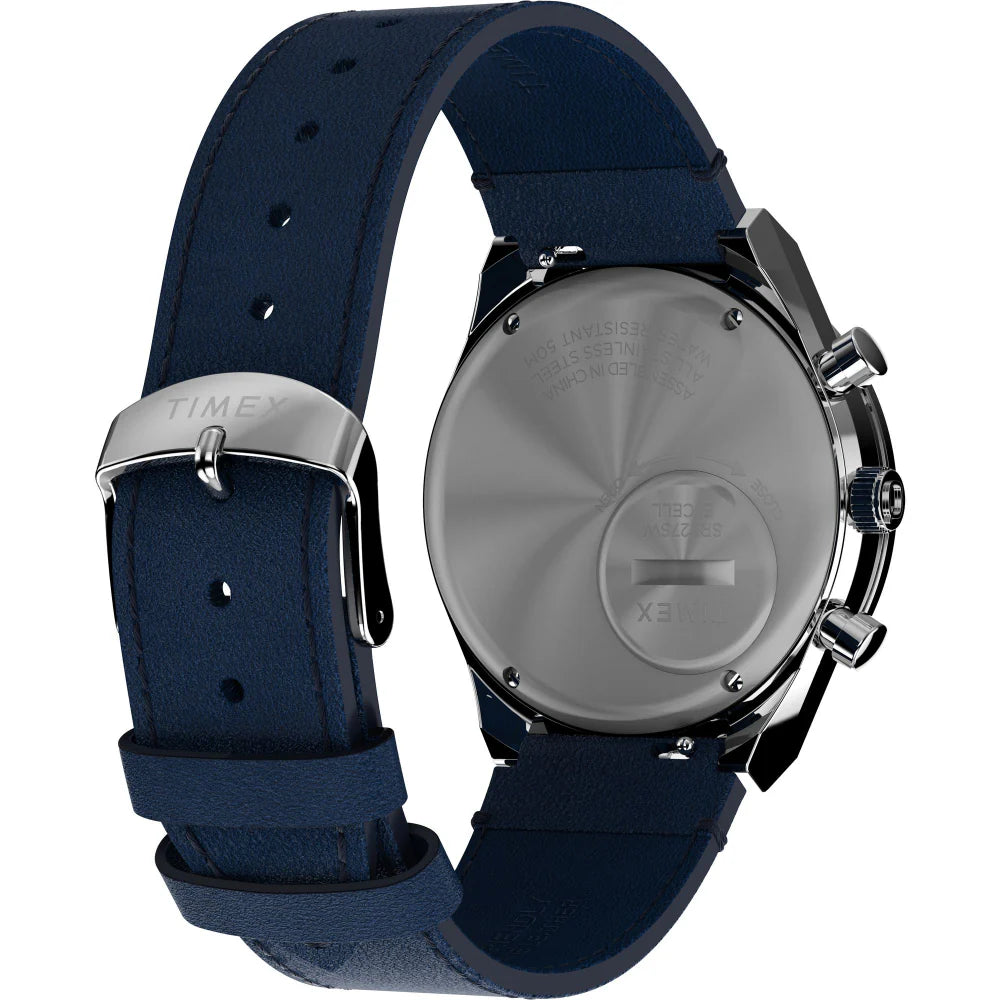 Q Timex Chronograph 40mm Leather Strap Watch- TW2W51700UJ