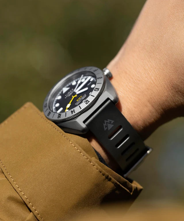 Expedition® Pioneer Titanium Automatic GMT 41mm Silicone Strap Watch TW2W53000