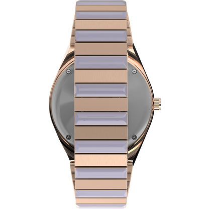 Timex Q Purple Round Dial Analog Women's Watch - TW2W87700UJ