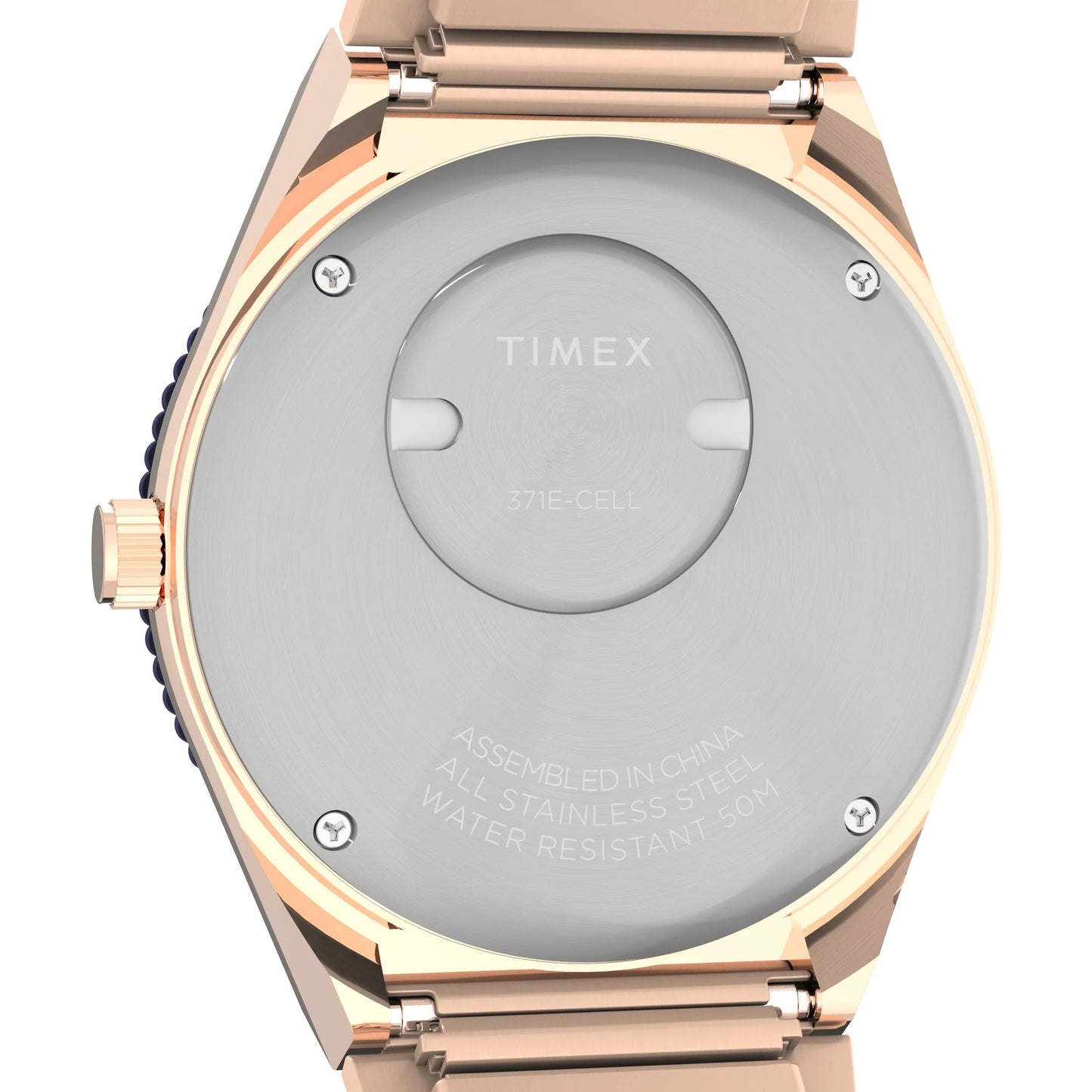 Timex Q Purple Round Dial Analog Women's Watch - TW2W87700UJ