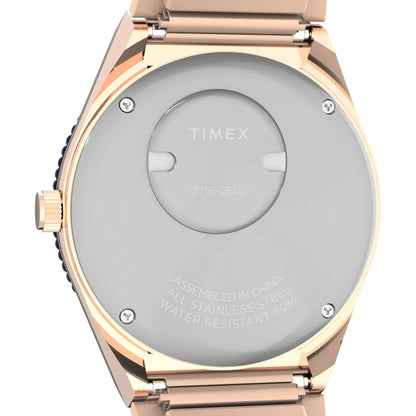 Timex Q Purple Round Dial Analog Women's Watch - TW2W87700UJ