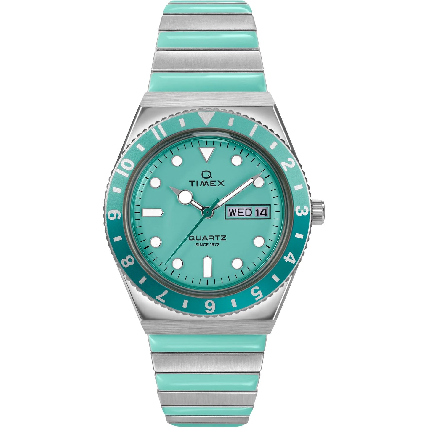 Timex Q Blue Round Dial Analog Women's Watch - TW2W87800UJ